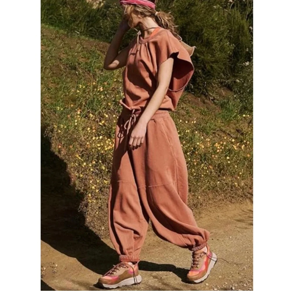 Free People Movement Throw And Go Onesie Open Back Jumpsuit Oversized Hiking L - Picture 2 of 8